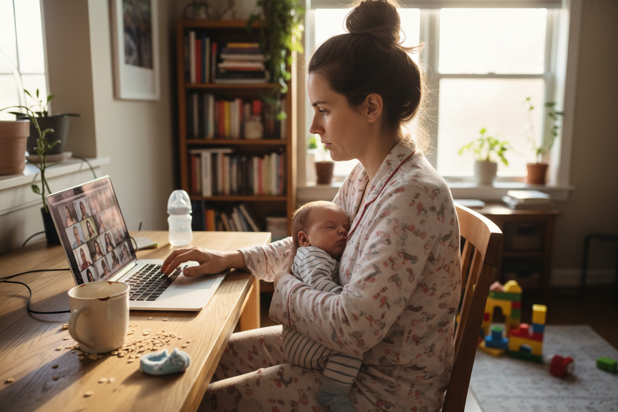 The Messy Reality of Working From Home With a Baby