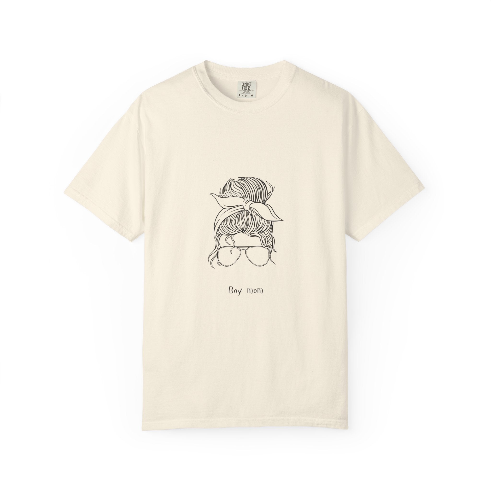 Mom Life Graphic Tee — "Busy Mom" Messy Bun Sunglasses T-Shirt (Back Text: "I’m a great mom I curse a lot but I’m a great f***ing mom")