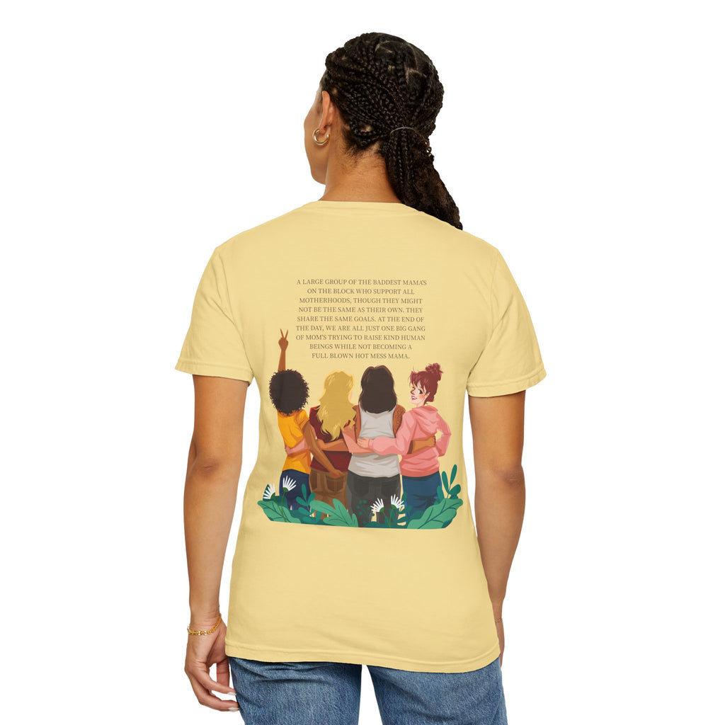 Mom Gang T-Shirt — Sisterhood Moms Graphic Tee (Front & Back Print)