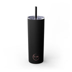 Skinny 20oz Tumbler with Straw — Matte Black Slim Insulated Travel Cup