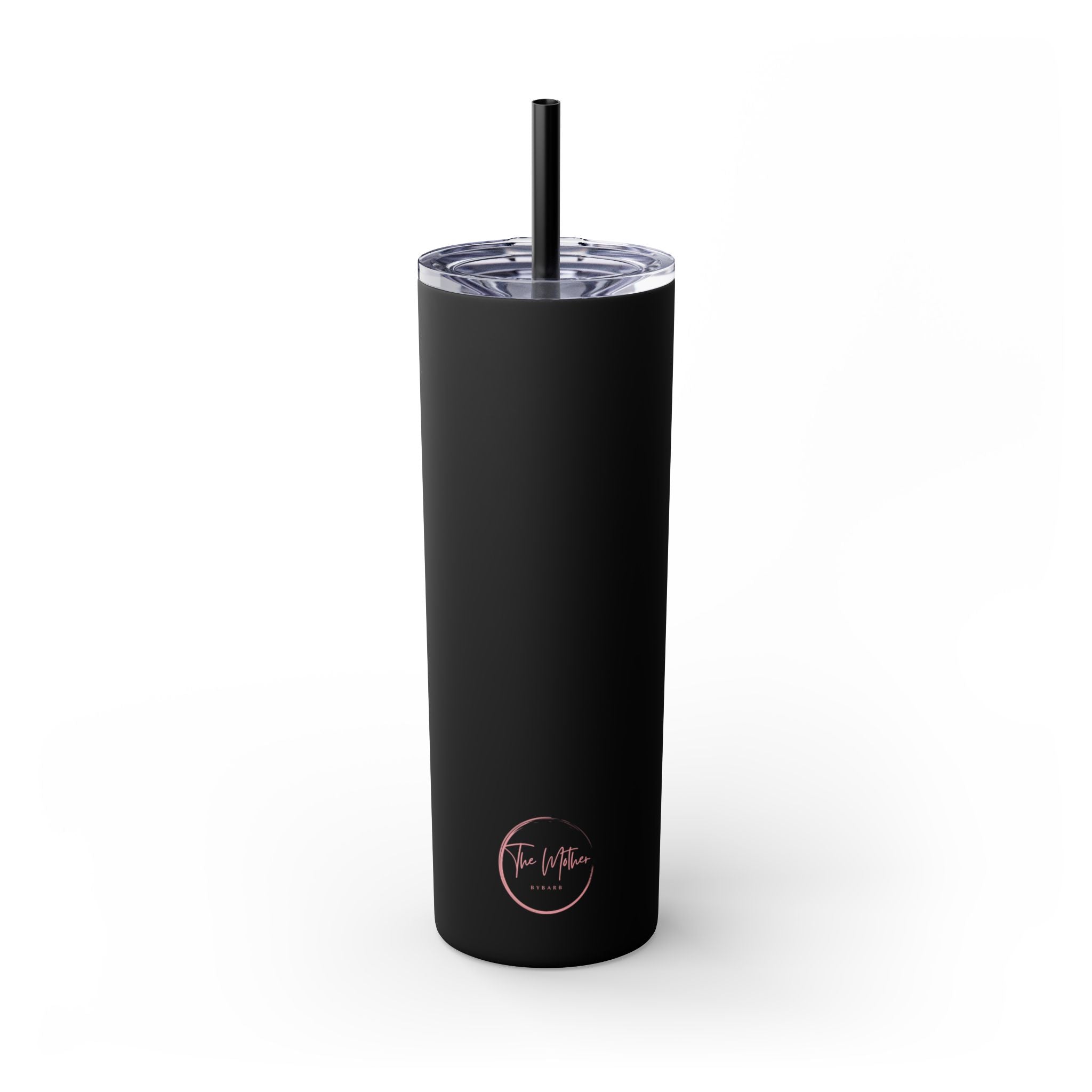 Skinny 20oz Tumbler with Straw — Matte Black Slim Insulated Travel Cup