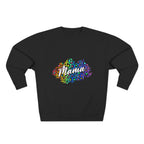Mama Leopard Heart Crewneck Sweatshirt — Colorful Floral Leopard Print for Moms