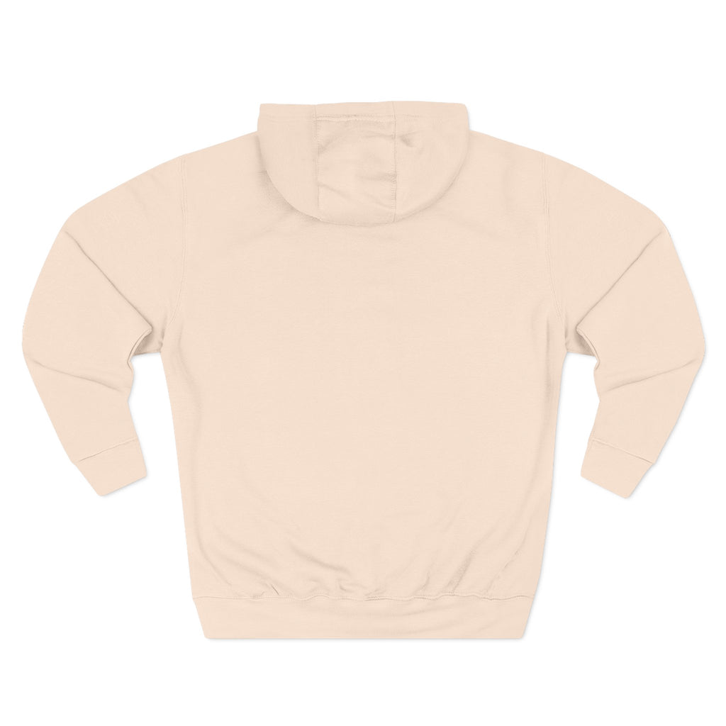 Minimal Embroidered Crescent Hoodie — Lightweight Fleece Pullover