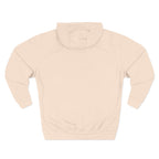 Minimal Embroidered Crescent Hoodie — Lightweight Fleece Pullover
