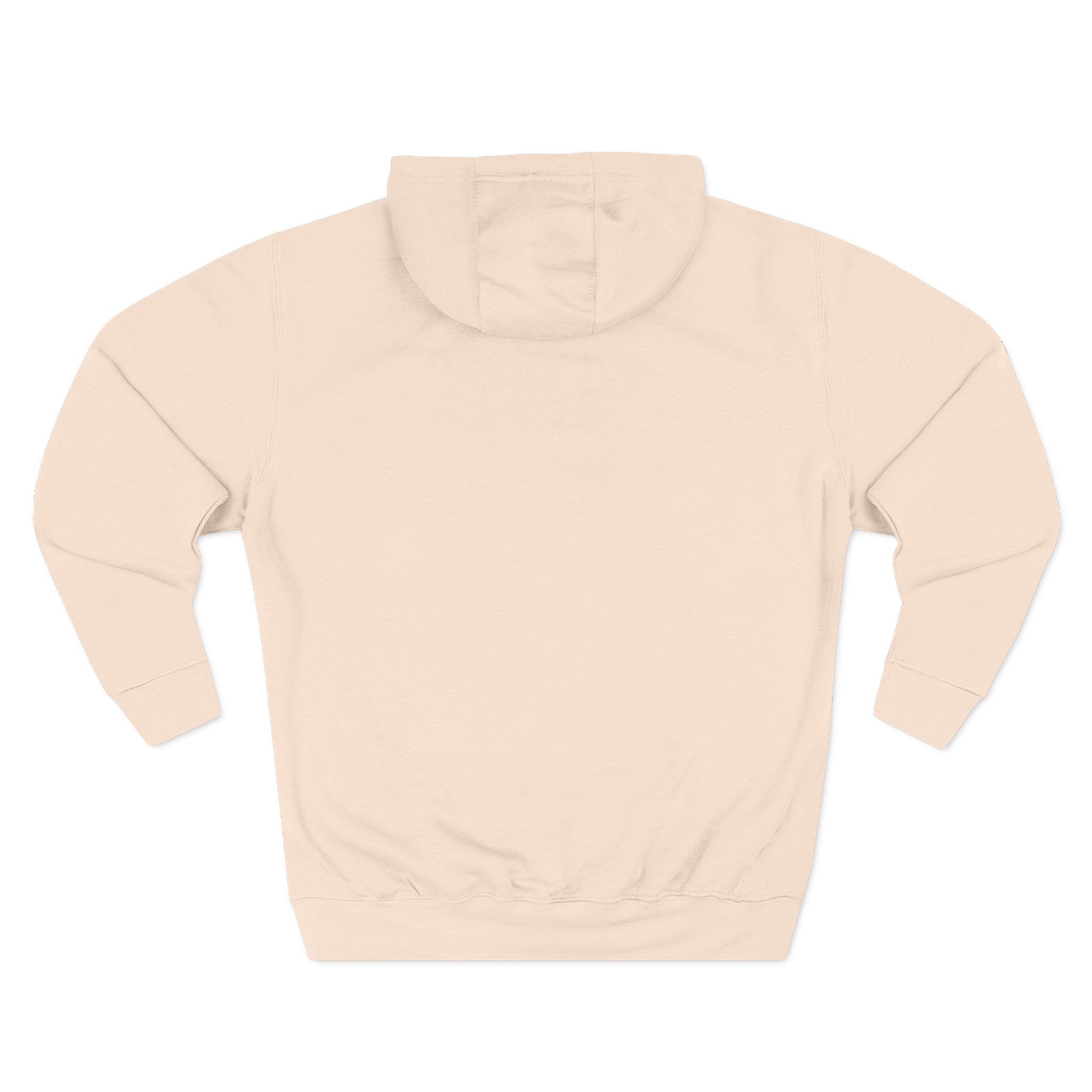 Minimal Embroidered Crescent Hoodie — Lightweight Fleece Pullover