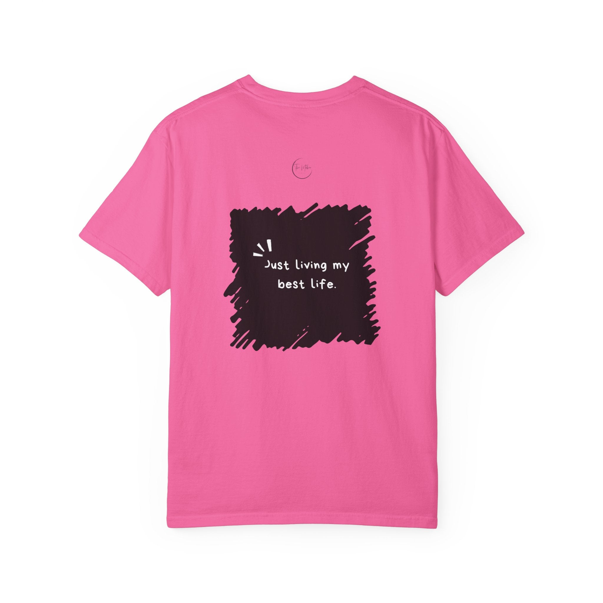 T-Shirt — Afro Silhouette Front & “Just Living My Best Life” Back Graphic