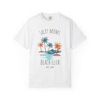 Salty Moms Beach Club T-Shirt — Tropical Palm Island Graphic Tee