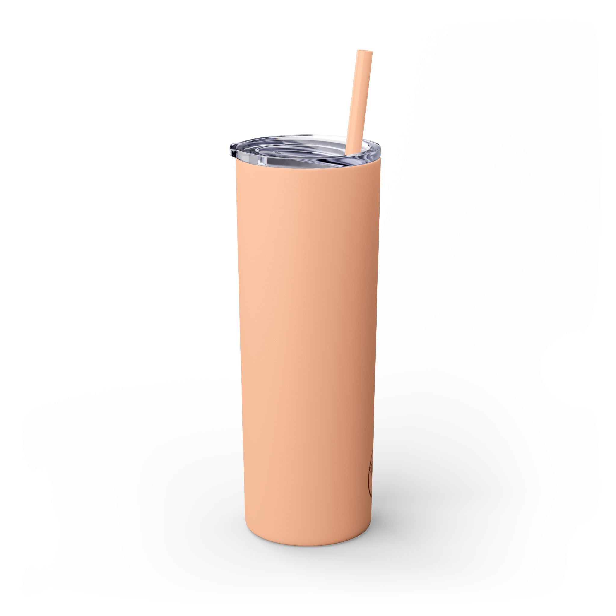 Skinny 20oz Tumbler with Straw — Matte Black Slim Insulated Travel Cup
