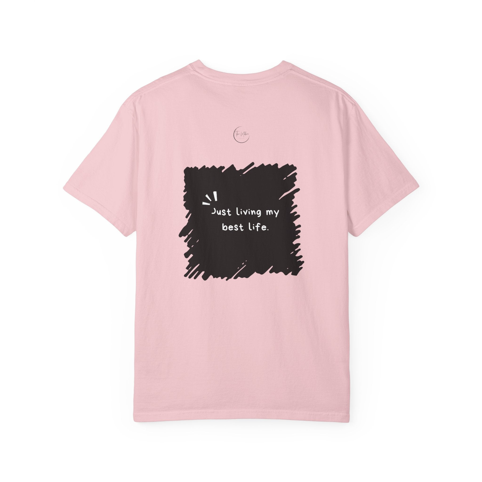 T-Shirt — Afro Silhouette Front & “Just Living My Best Life” Back Graphic