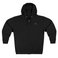Minimal Compass Logo Zip Hoodie — Unisex Lightweight Full‑Zip Hoodie