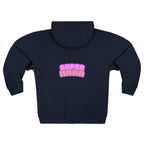 Mom / Super Mama Zip Hoodie — 'MOM' Front & 'SUPER MAMA' Back Cozy Zip-Up