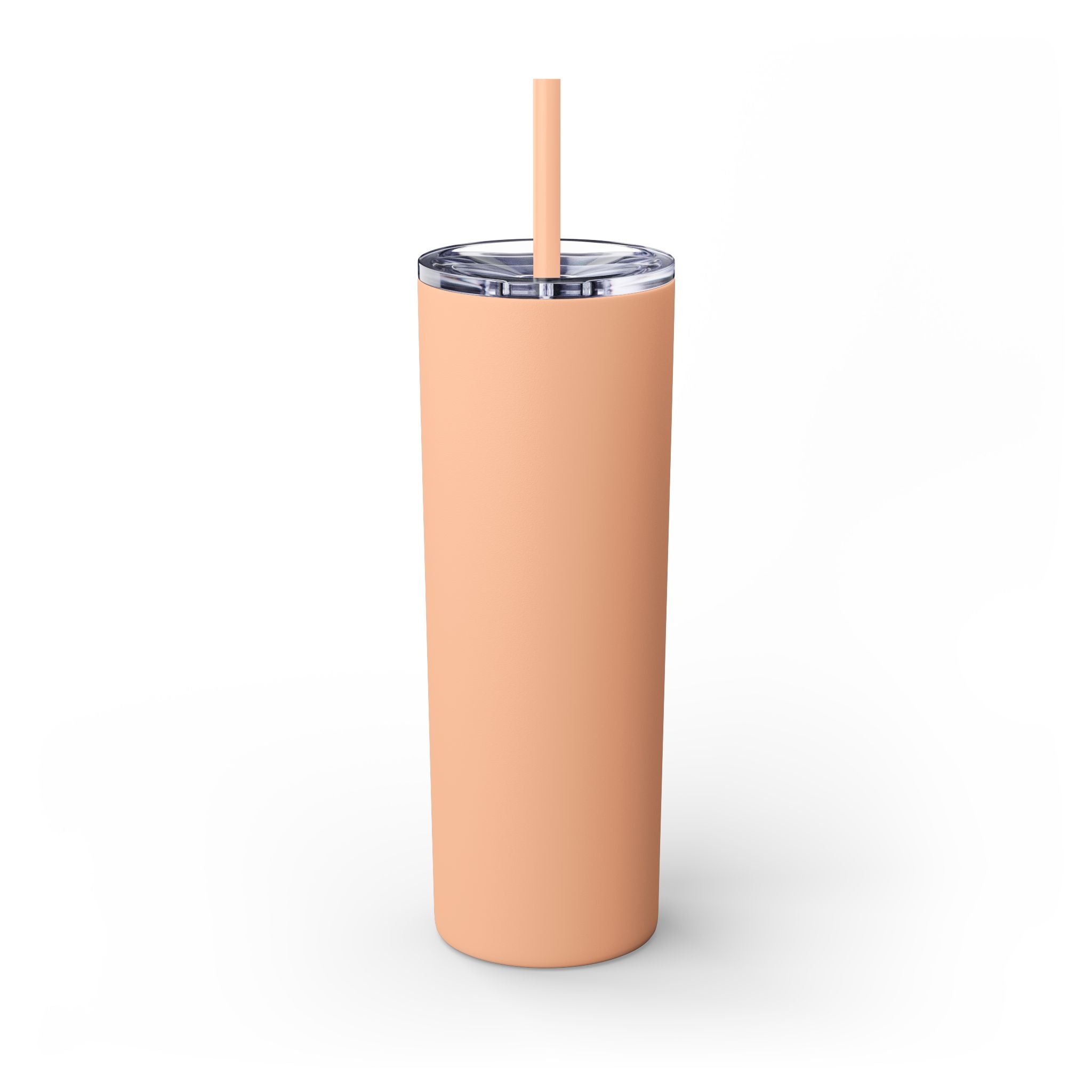 Skinny 20oz Tumbler with Straw — Matte Black Slim Insulated Travel Cup