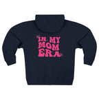 Mom Era Zip Hoodie — "In My Mom Era" Retro Pink Graphic Hoodie