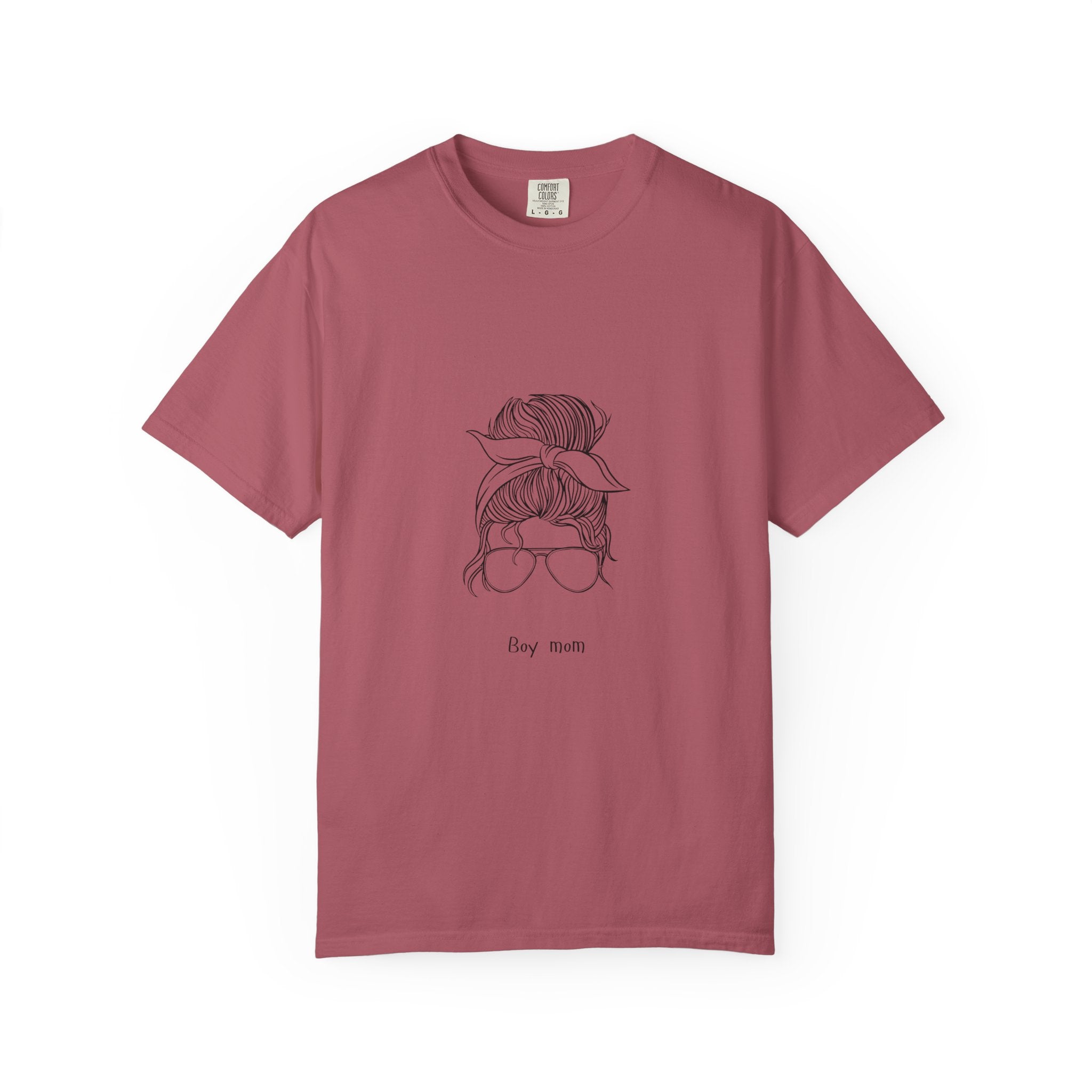 Mom Life Graphic Tee — "Busy Mom" Messy Bun Sunglasses T-Shirt (Back Text: "I’m a great mom I curse a lot but I’m a great f***ing mom")