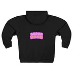 Mom / Super Mama Zip Hoodie — 'MOM' Front & 'SUPER MAMA' Back Cozy Zip-Up