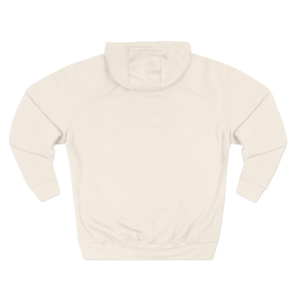 Minimal Embroidered Crescent Hoodie — Lightweight Fleece Pullover