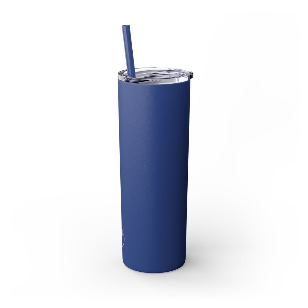 Skinny 20oz Tumbler with Straw — Matte Black Slim Insulated Travel Cup