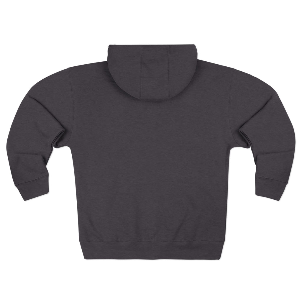 Minimal Compass Logo Zip Hoodie — Unisex Lightweight Full‑Zip Hoodie