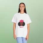 Her!! Black Girl Magic Graphic T‑Shirt — Afro Puff Hat Illustration