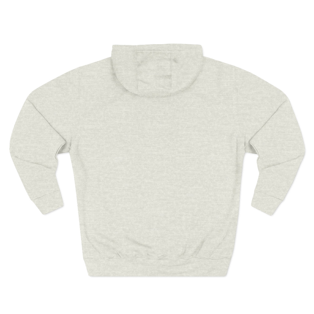 Minimal Embroidered Crescent Hoodie — Lightweight Fleece Pullover