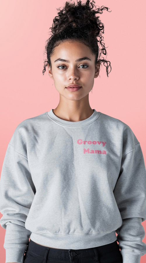 Groovy Mama Sweatshirt — Retro Flower Mom Crewneck