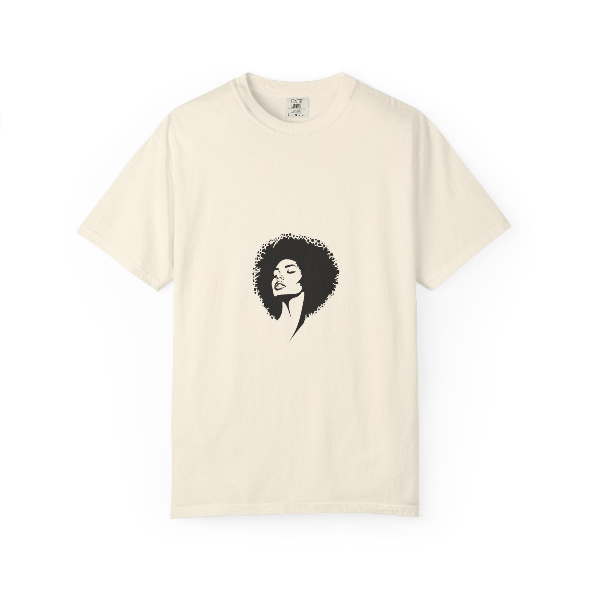 T-Shirt — Afro Silhouette Front & “Just Living My Best Life” Back Graphic