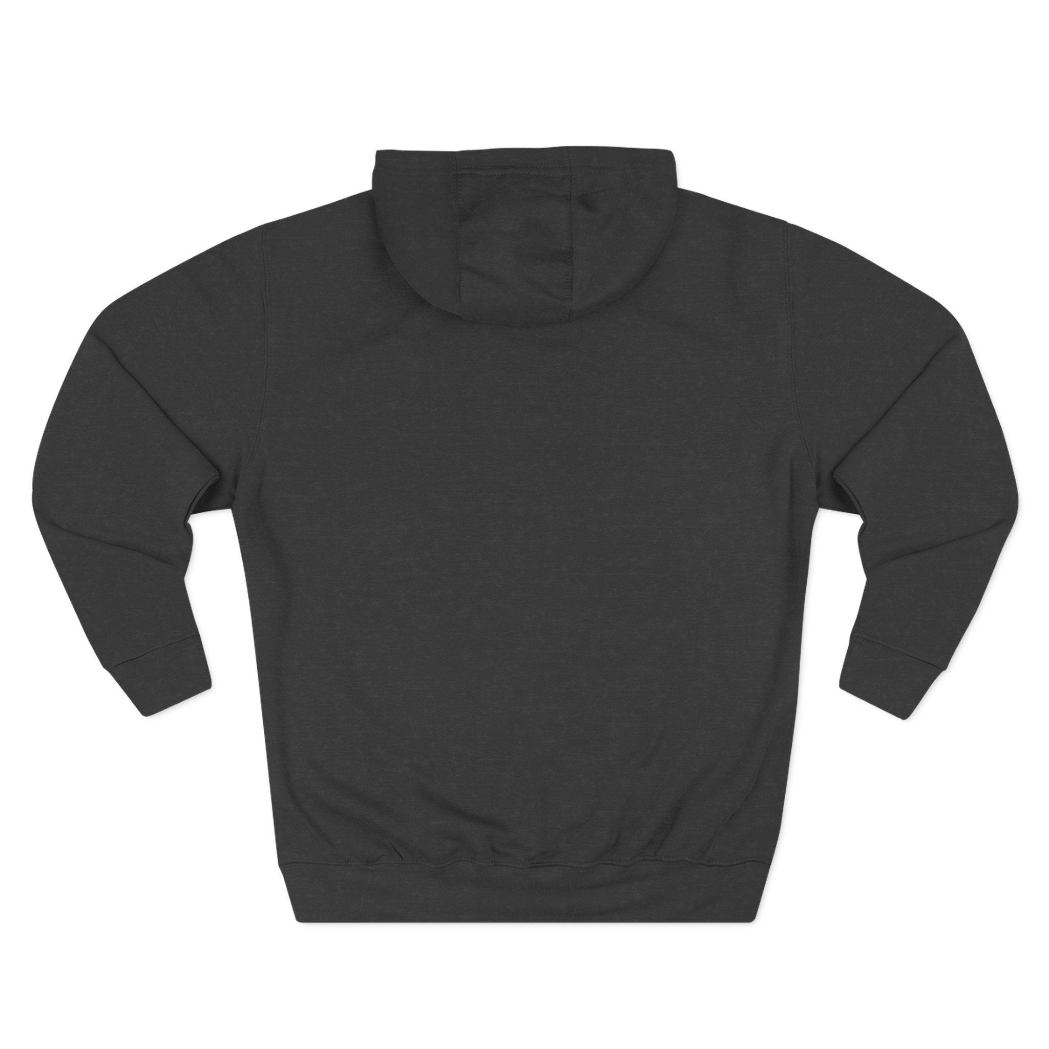 Three-Panel Fleece Hoodie — Cozy Charcoal Pullover Hoodie