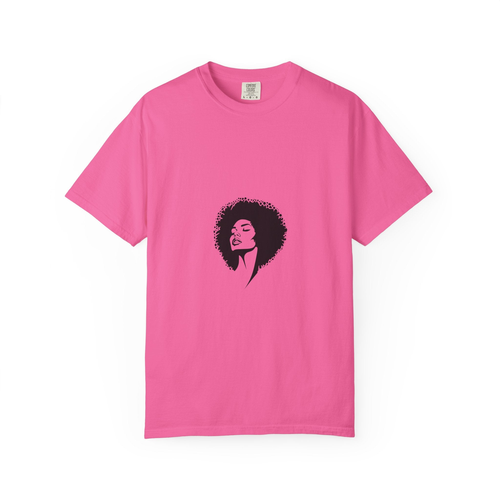 T-Shirt — Afro Silhouette Front & “Just Living My Best Life” Back Graphic