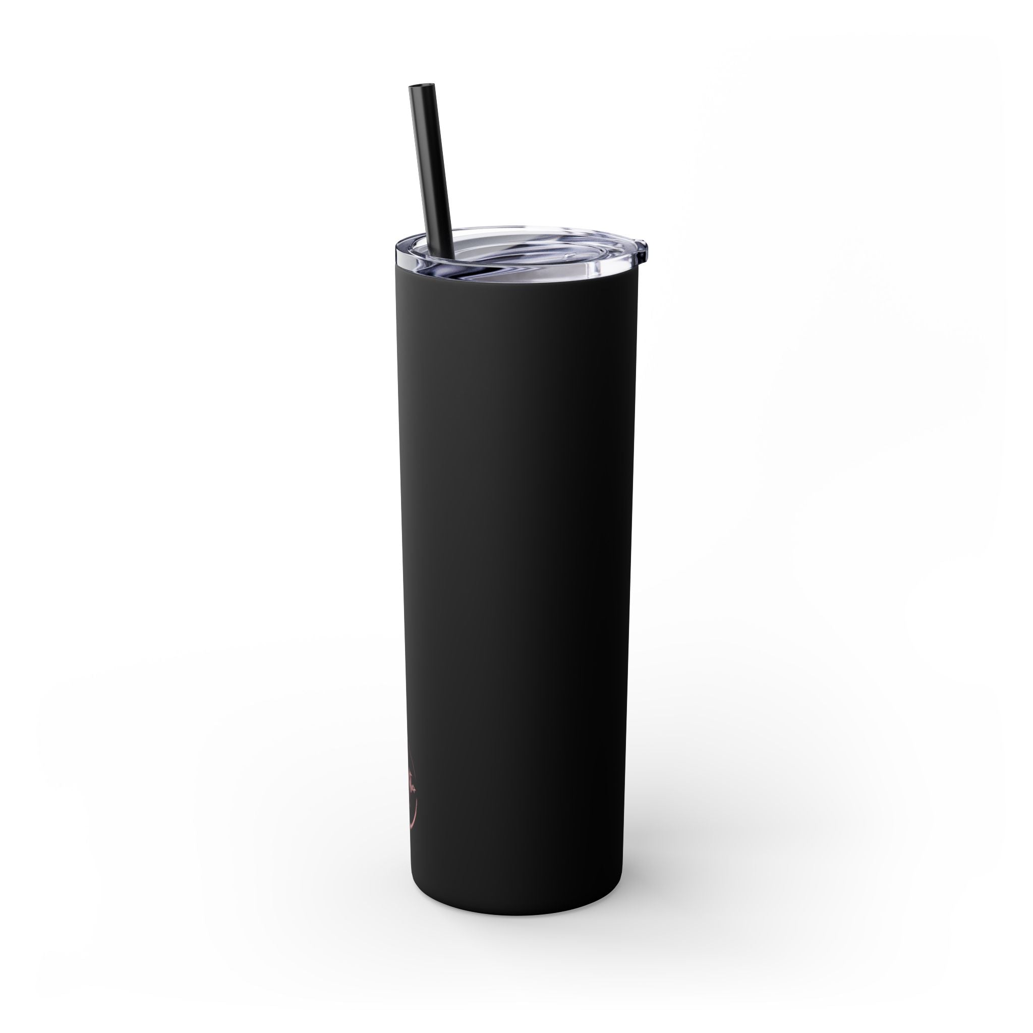 Skinny 20oz Tumbler with Straw — Matte Black Slim Insulated Travel Cup