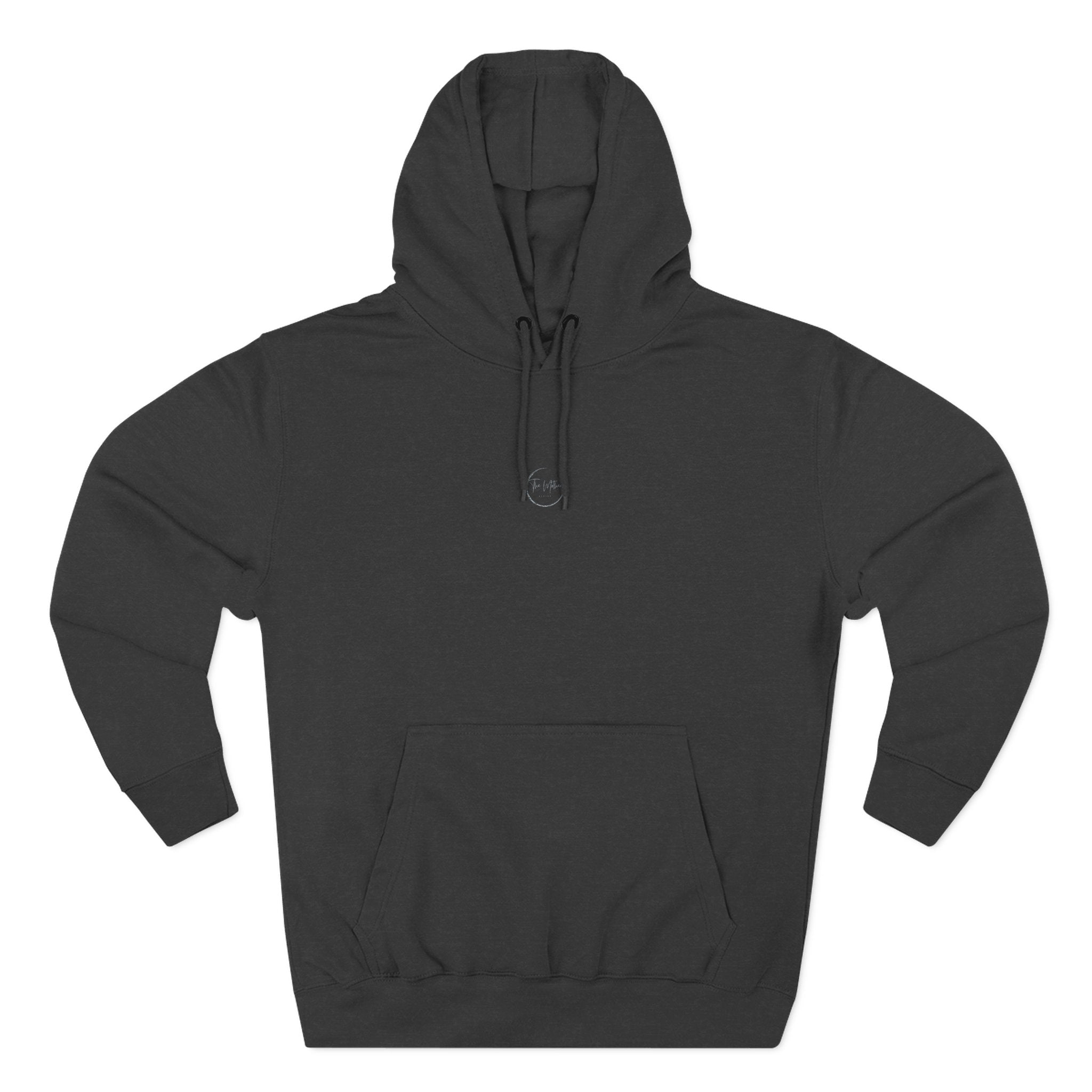 Three-Panel Fleece Hoodie — Cozy Charcoal Pullover Hoodie