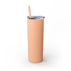 Skinny 20oz Tumbler with Straw — Matte Black Slim Insulated Travel Cup