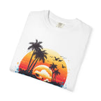 MamaBeach Sunset T-Shirt — Tropical Palm Beach Graphic Tee