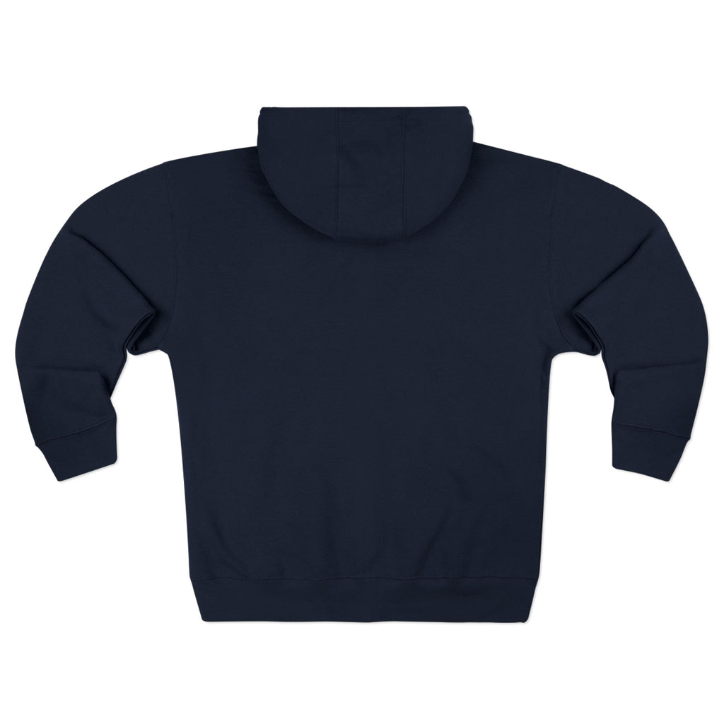 Minimal Compass Logo Zip Hoodie — Unisex Lightweight Full‑Zip Hoodie