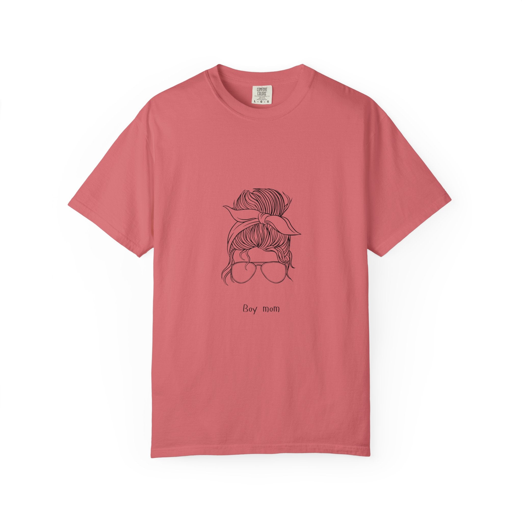 Mom Life Graphic Tee — "Busy Mom" Messy Bun Sunglasses T-Shirt (Back Text: "I’m a great mom I curse a lot but I’m a great f***ing mom")
