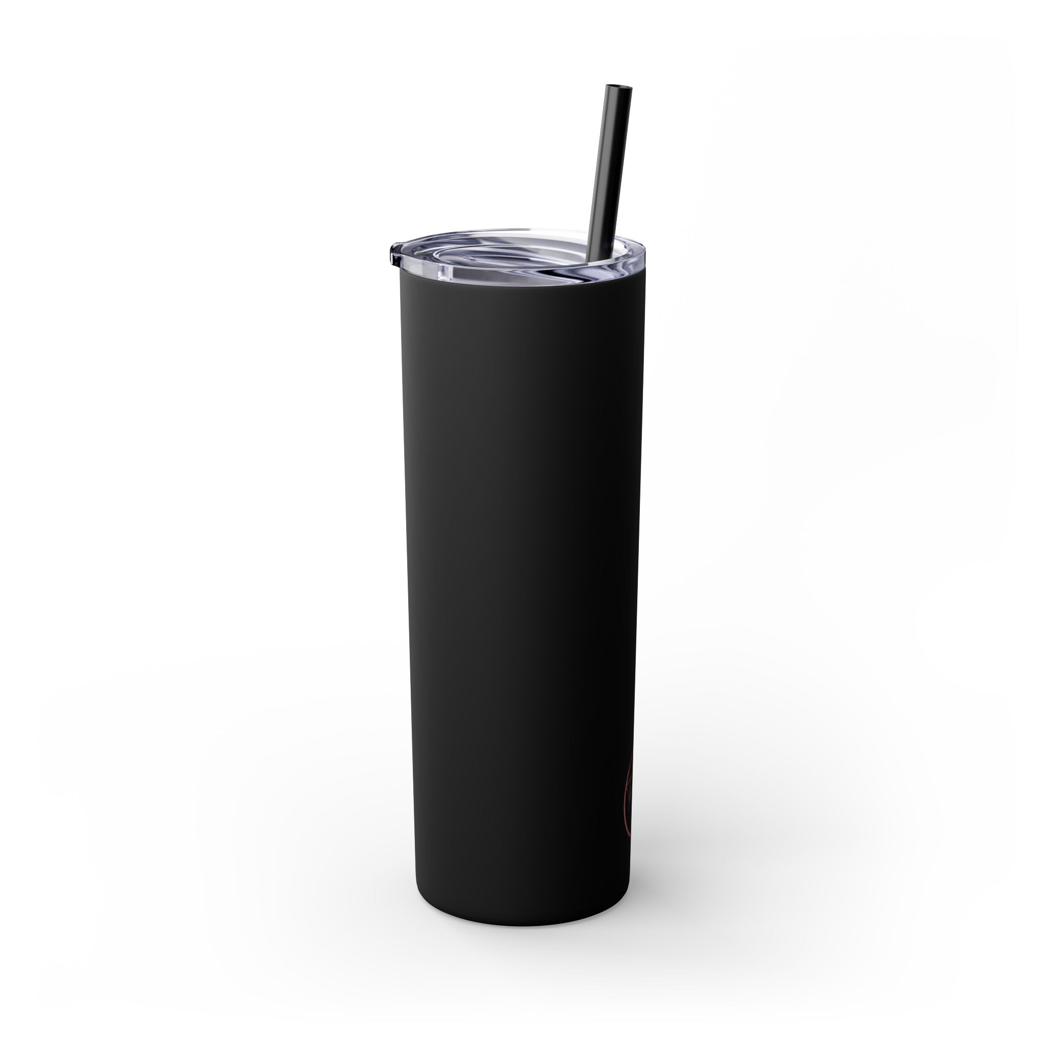 Skinny 20oz Tumbler with Straw — Matte Black Slim Insulated Travel Cup