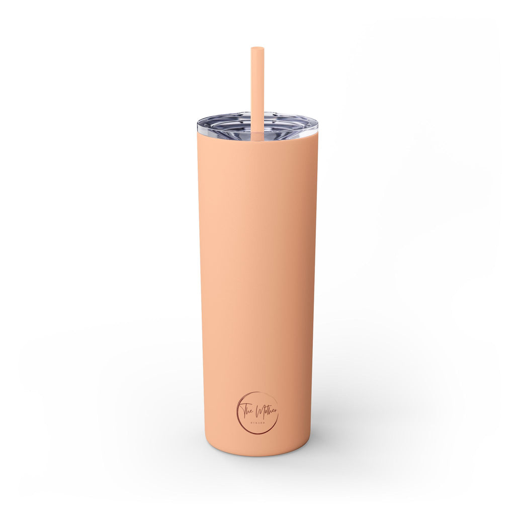 Skinny 20oz Tumbler with Straw — Matte Black Slim Insulated Travel Cup