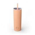 Skinny 20oz Tumbler with Straw — Matte Black Slim Insulated Travel Cup