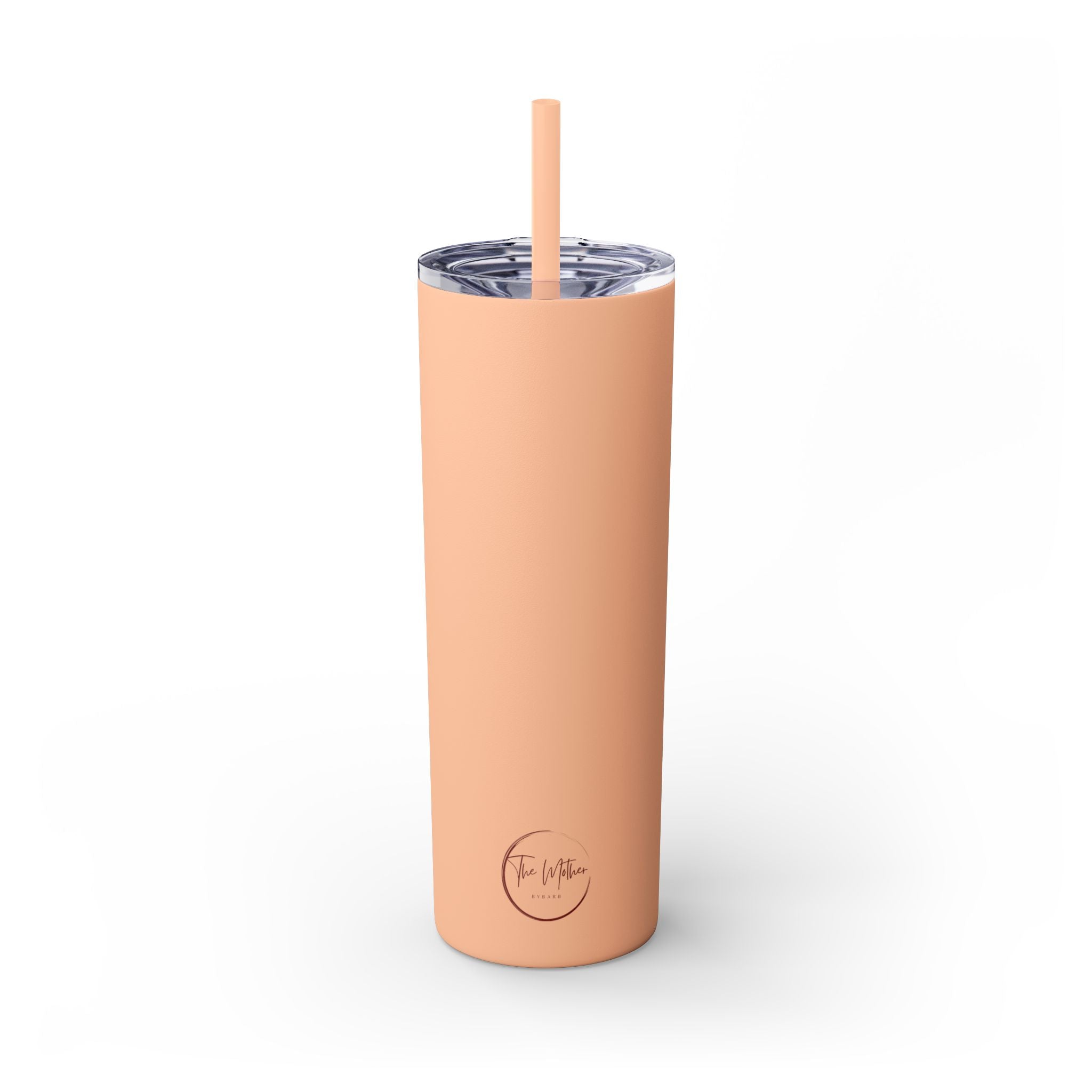 Skinny 20oz Tumbler with Straw — Matte Black Slim Insulated Travel Cup