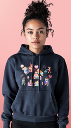 Cozy Family Moments Hoodie — Illustrated Cute Couples & Family Love Pullover