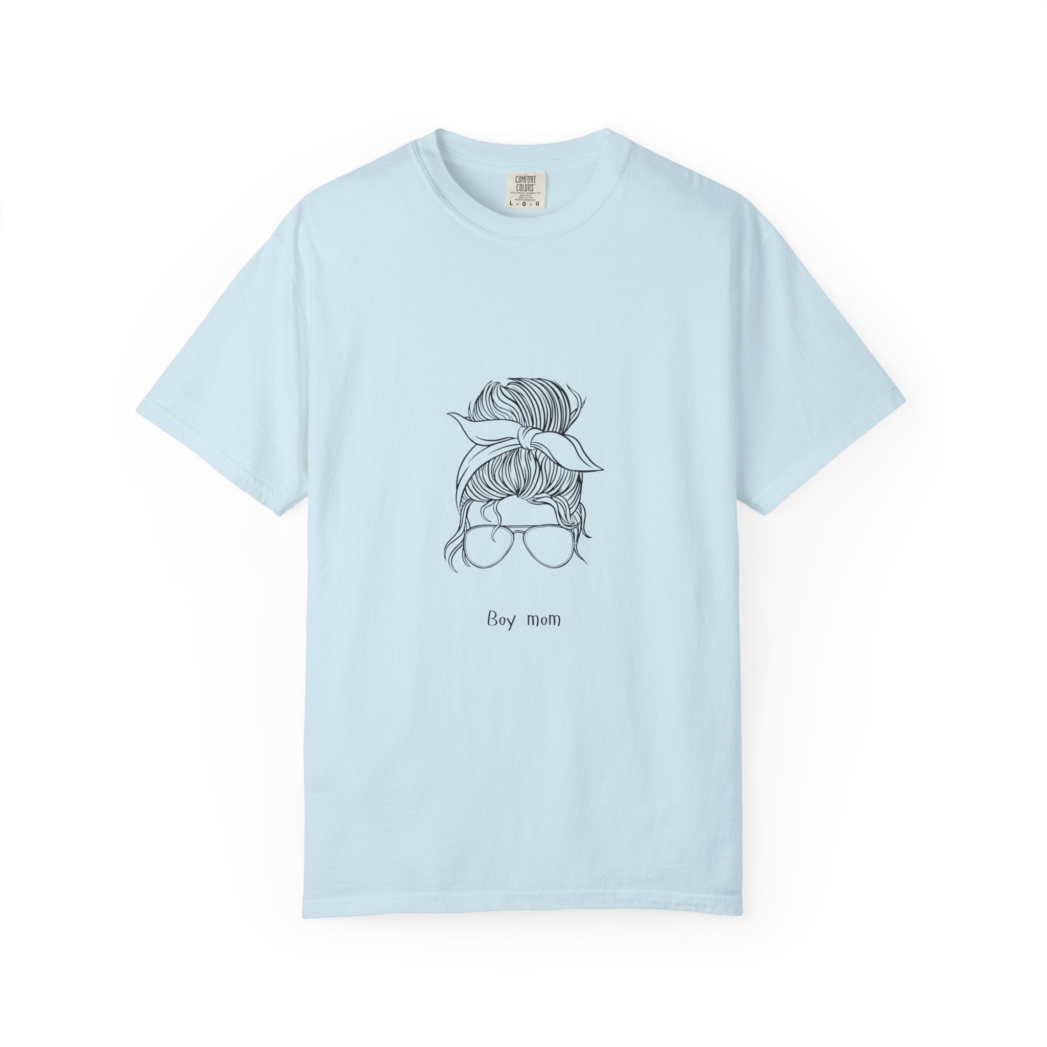 Mom Life Graphic Tee — "Busy Mom" Messy Bun Sunglasses T-Shirt (Back Text: "I’m a great mom I curse a lot but I’m a great f***ing mom")