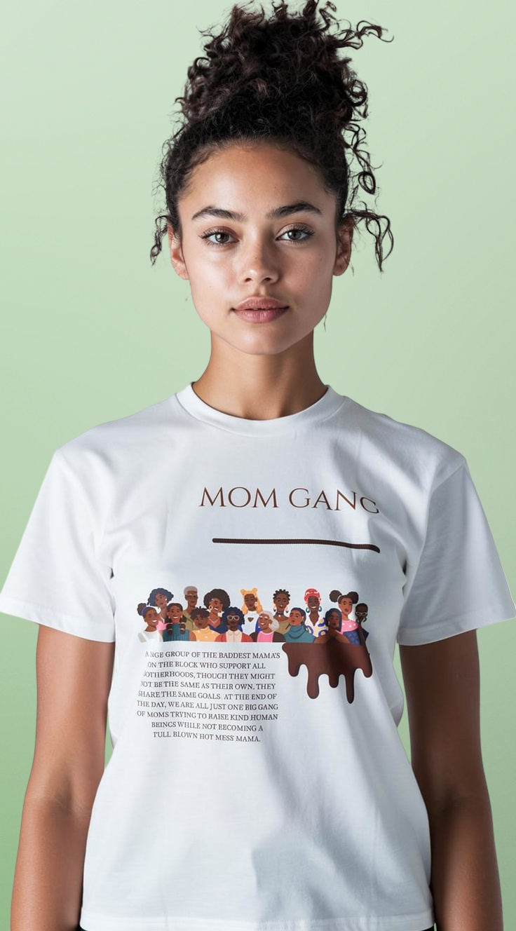 Mom Gang T‑Shirt — Funny Motherhood Crew Graphic Tee