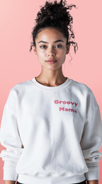 Groovy Mama Sweatshirt — Retro Flower Mom Crewneck